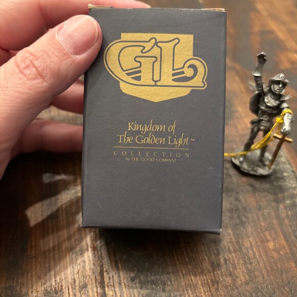 VTG 1989 Kingdom of The Golden Light Pewterite Knight of The Golden Sword ~ NIB - Picture 4 of 4